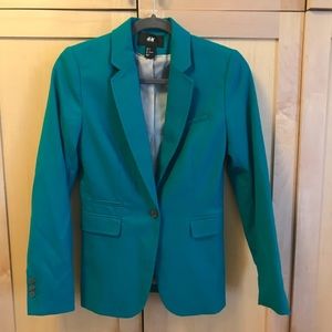 Turquoise H&M woven blazer